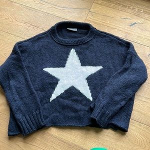 Wooden ships navy blue star sweater